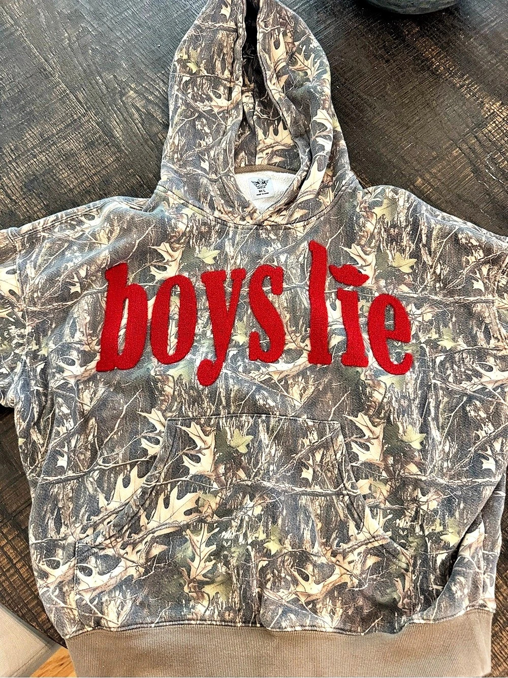 Boys Lie Manhunt Racer Hoodie Camo Hoodie Boys M/L